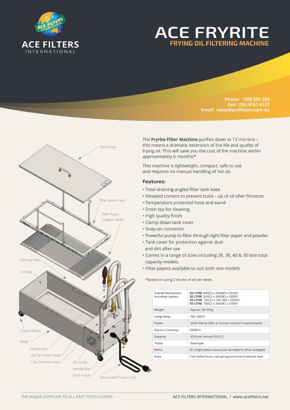 Download our Ace Filter Brochure